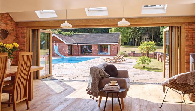 Centor exterior bifold door perfect for open plan living